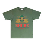 Rhude T-shirts Printed Trendy Pure Cotton