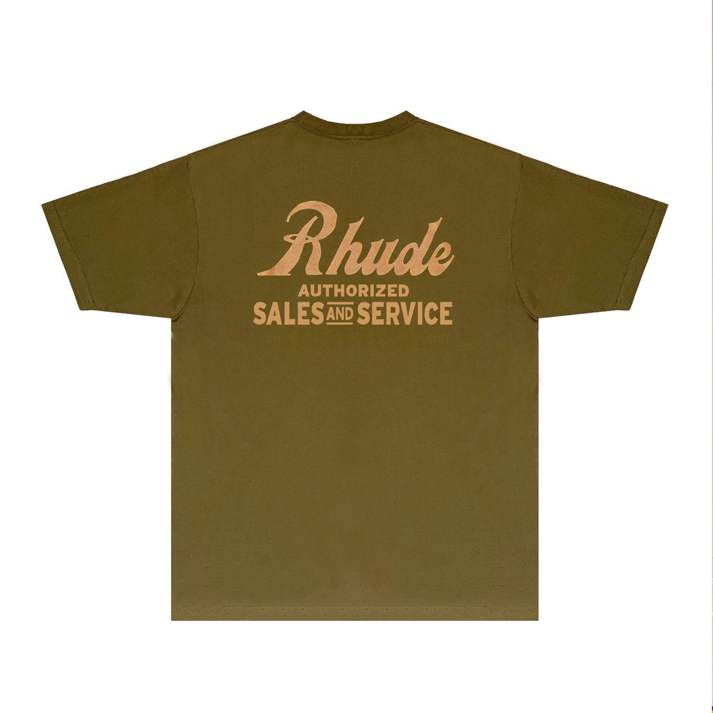 Rhude T-shirts Printed Trendy Pure Cotton