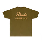 Rhude T-shirts Printed Trendy Pure Cotton