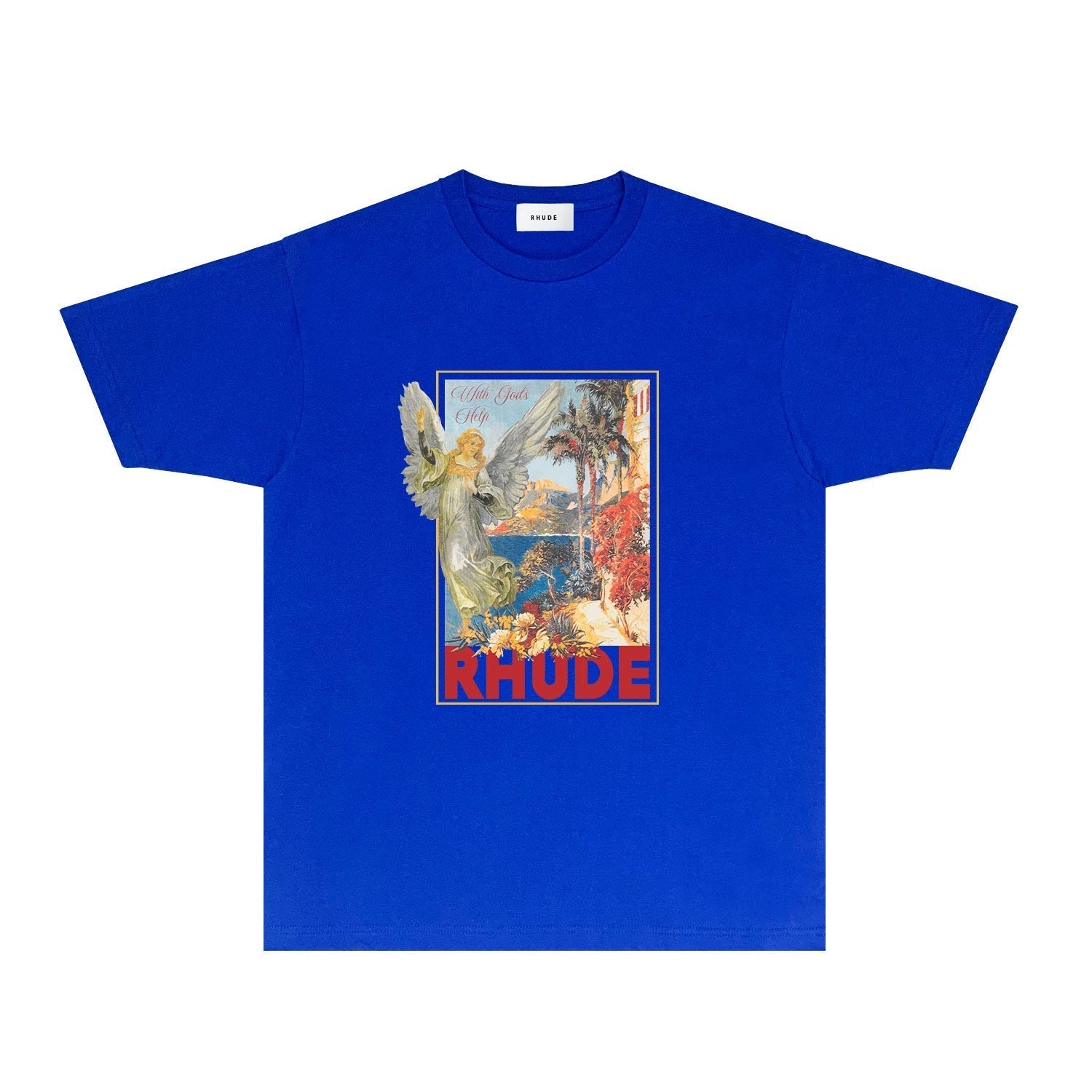 Rhude T-shirts Printed Trendy Pure Cotton