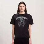 Palm Angels T-shirt Smoke Skull Angel Print Short Sleeve T-shirt