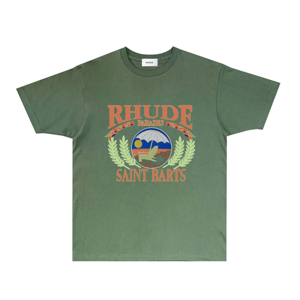Rhude T-shirts Printed Trendy Pure Cotton