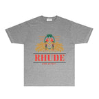 Rhude T-shirts Printed Trendy Pure Cotton