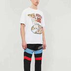 Moschino T-shirt Pizza Pattern Loose Short Sleeve T-shirt