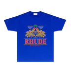 Rhude T-shirts Printed Trendy Pure Cotton