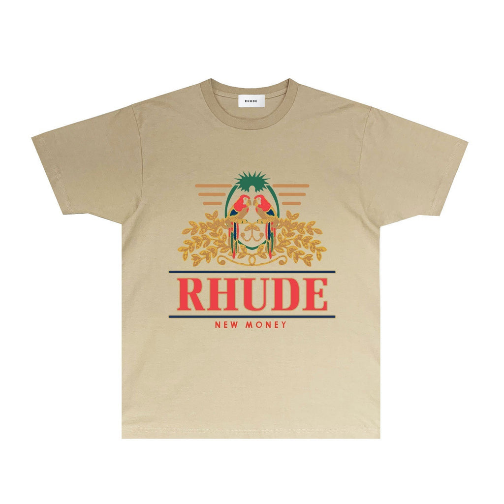 Rhude T-shirts Printed Trendy Pure Cotton