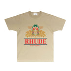Rhude T-shirts Printed Trendy Pure Cotton