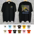 Rhude T-shirts Printed Trendy Pure Cotton