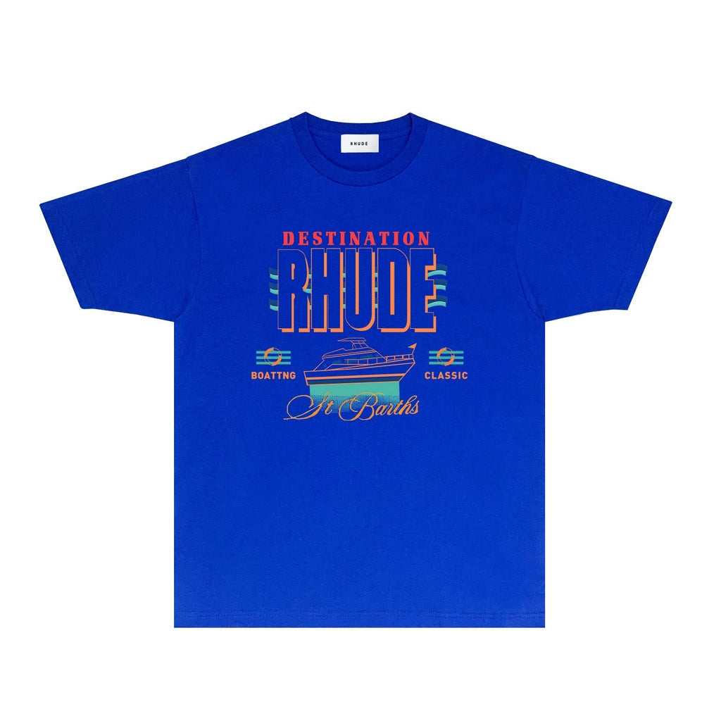 Rhude T-shirts Printed Trendy Pure Cotton