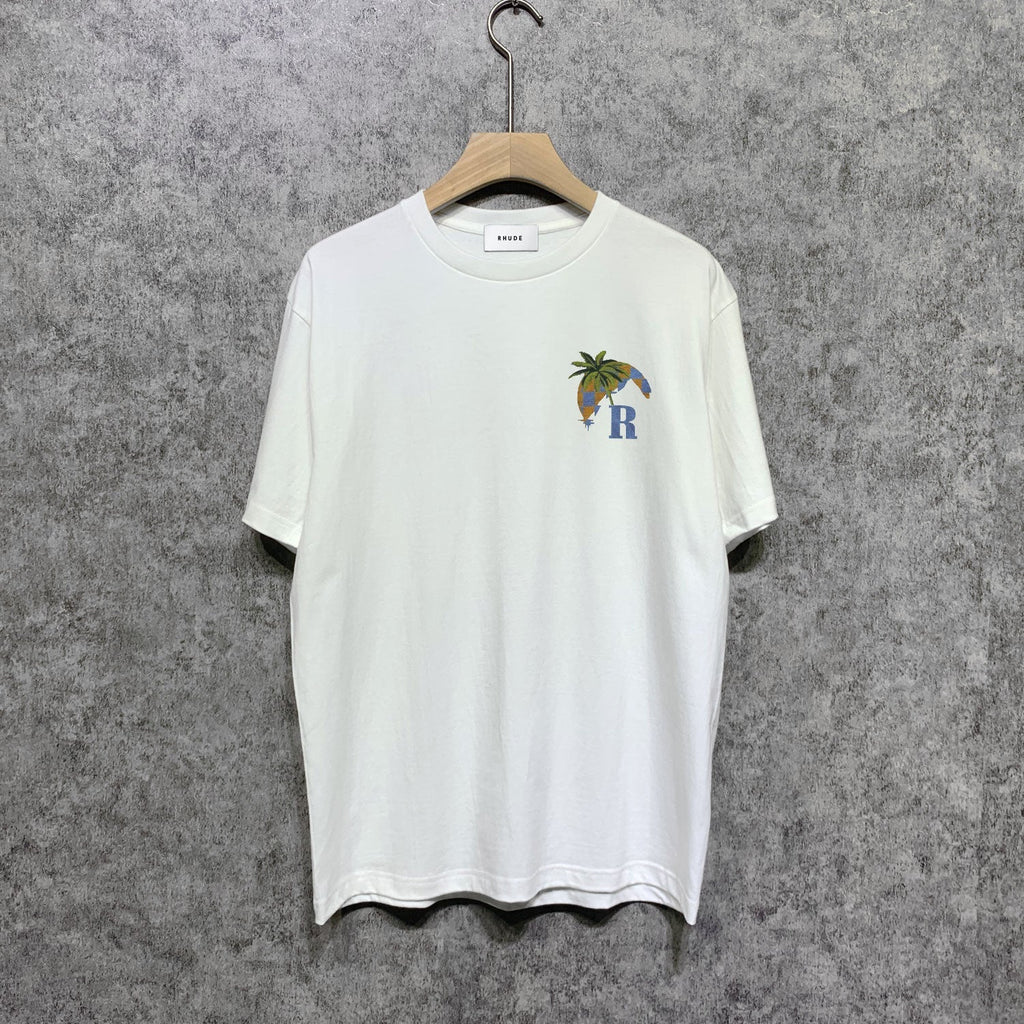 Rhude T-shirts Printed Trendy Pure Cotton