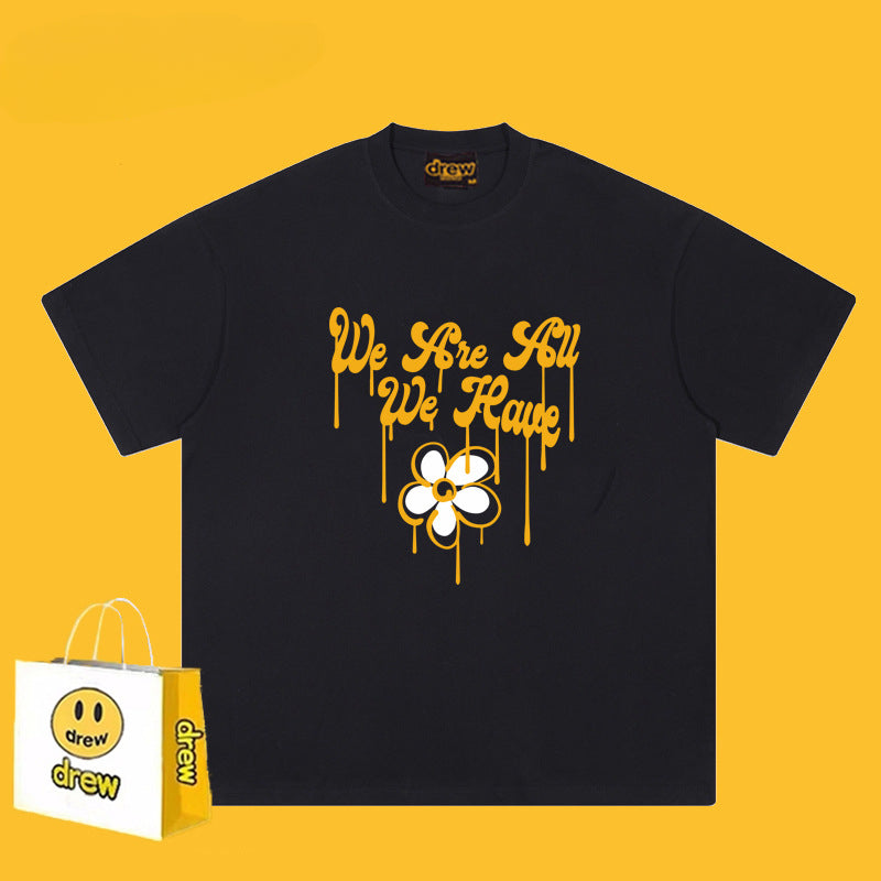 Drew T-shirts Short Sleeve Letter Print