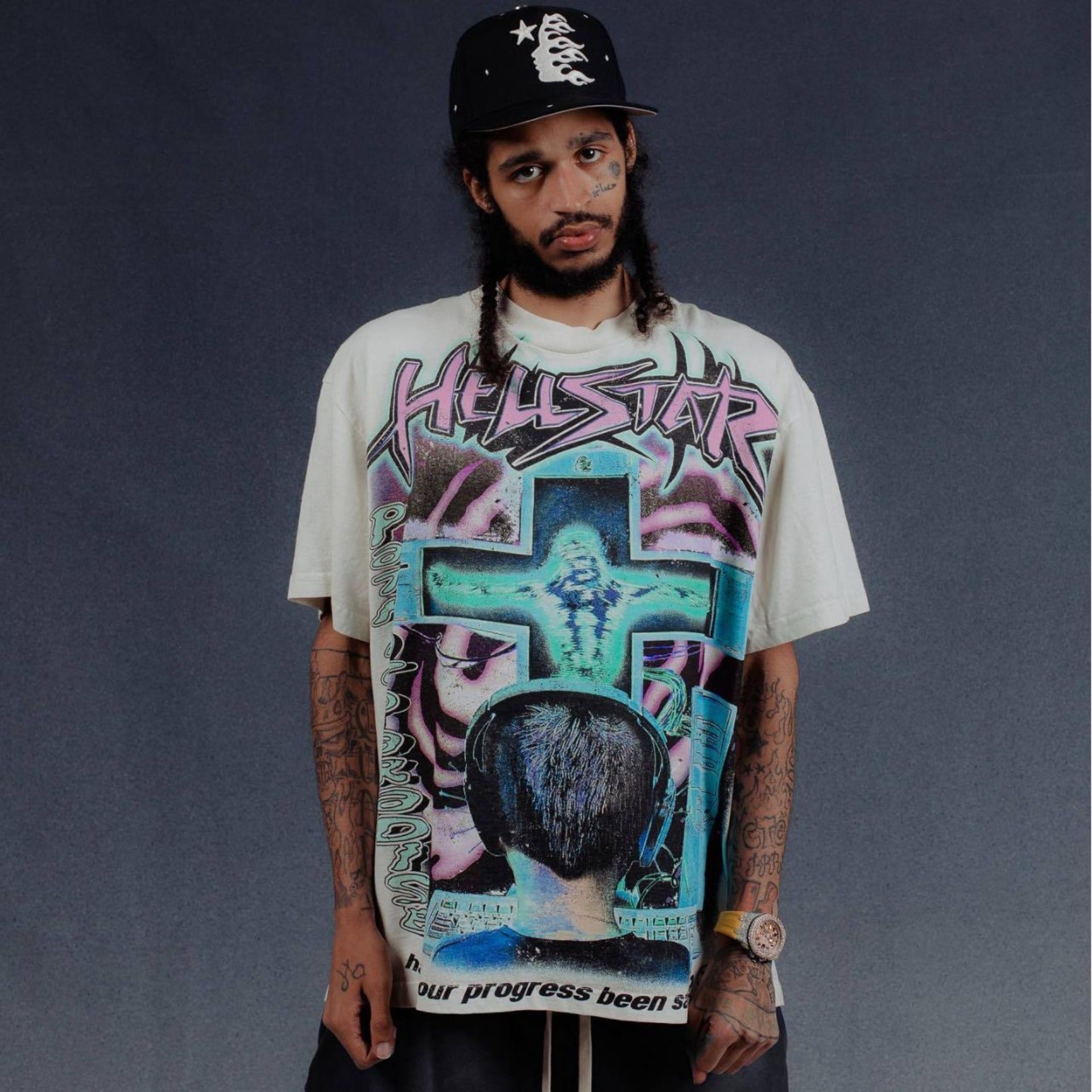 Hellstar T-shirt Graffiti Printing