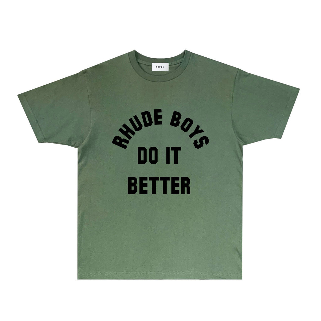 Rhude T-shirts Printed Trendy Pure Cotton