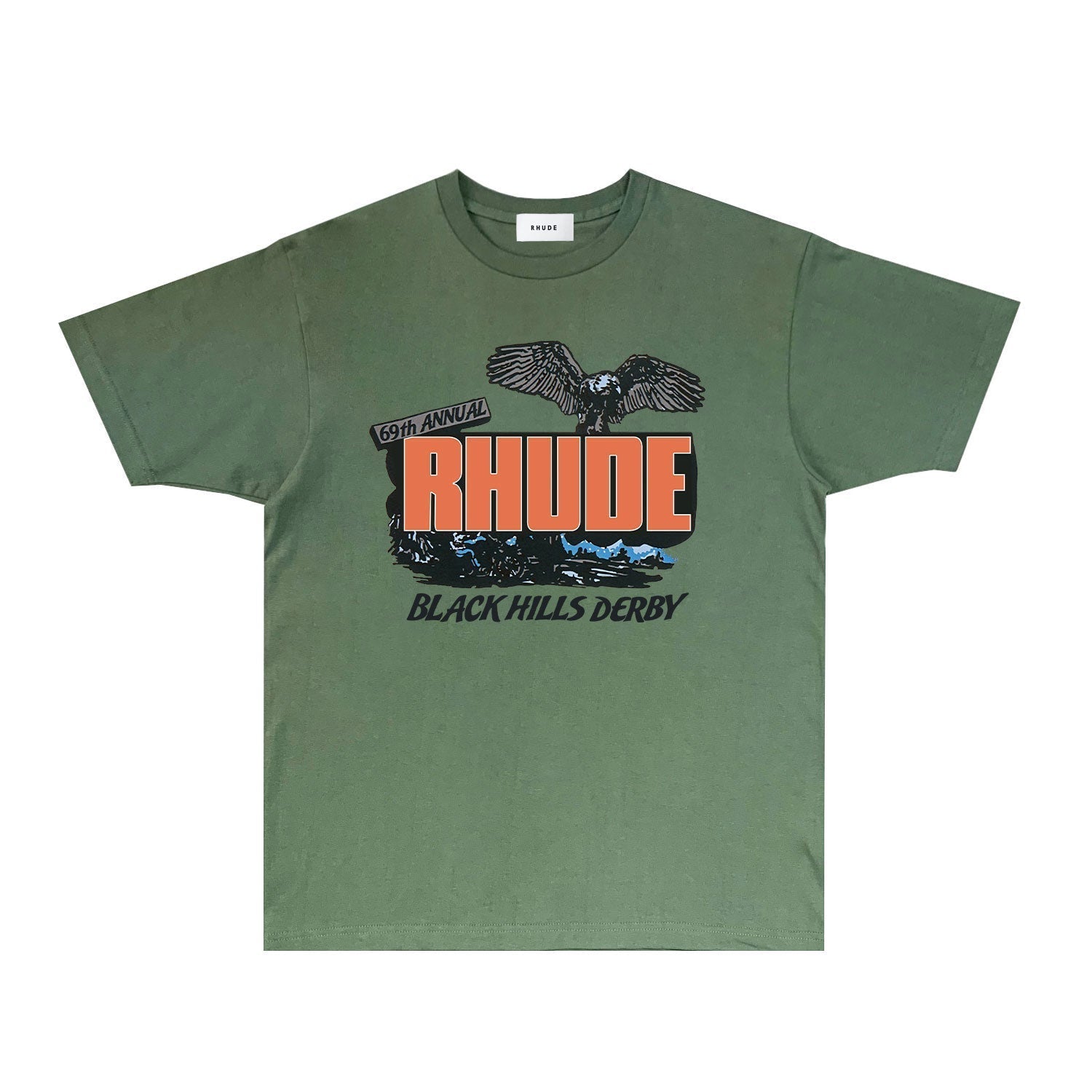 Rhude T-shirts Printed Trendy Pure Cotton
