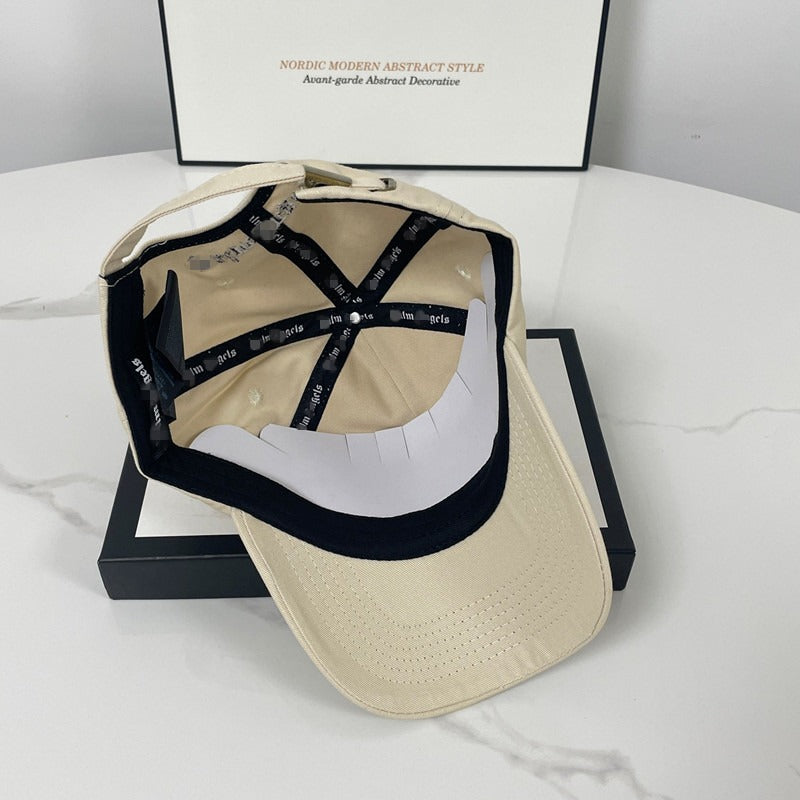 Palm Angels hats flame alphabet palm tree embroidered distressed baseball cap