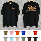 Rhude T-shirts Printed Trendy Pure Cotton