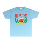Rhude T-shirts Printed Trendy Pure Cotton