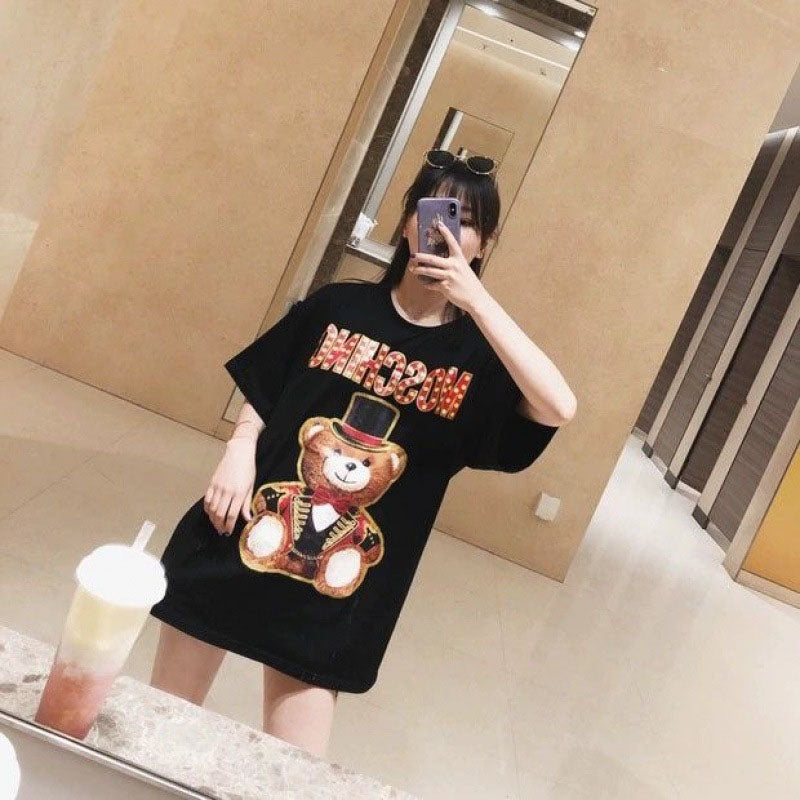 Moschino T-shirt Bear T-shirt Plus Size Couple