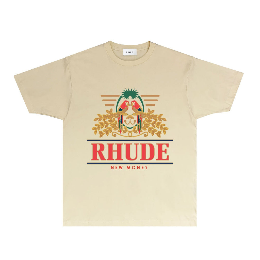 Rhude T-shirts Printed Trendy Pure Cotton