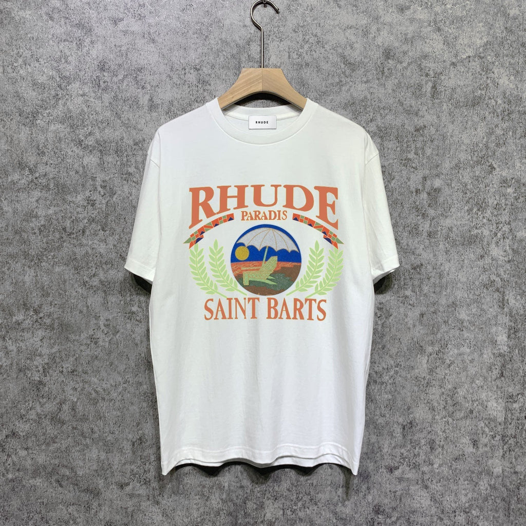 Rhude T-shirts Printed Trendy Pure Cotton