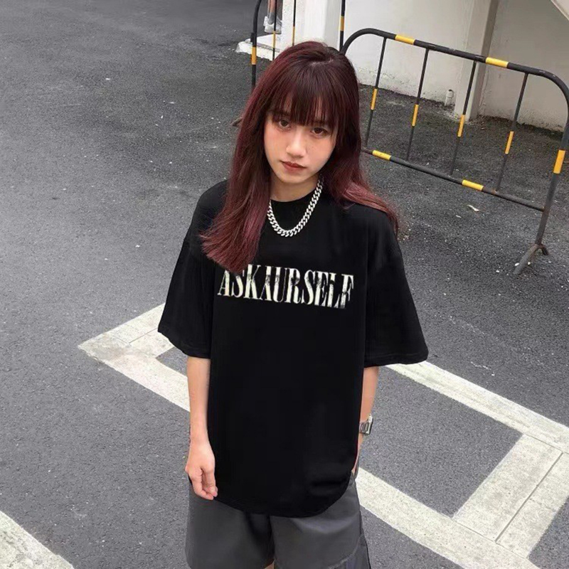 Askyurself T-shirts Logo Pattern Loose FogT-shirts Oversize VTG