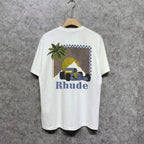 Rhude T-shirts Printed Trendy Pure Cotton