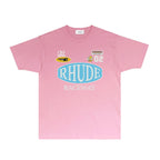 Rhude T-shirts Printed Trendy Pure Cotton
