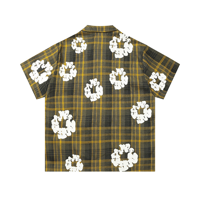 Denim Tears Shirt Kapok Plaid Short Sleeve Shirt