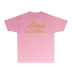 Rhude T-shirts Printed Trendy Pure Cotton