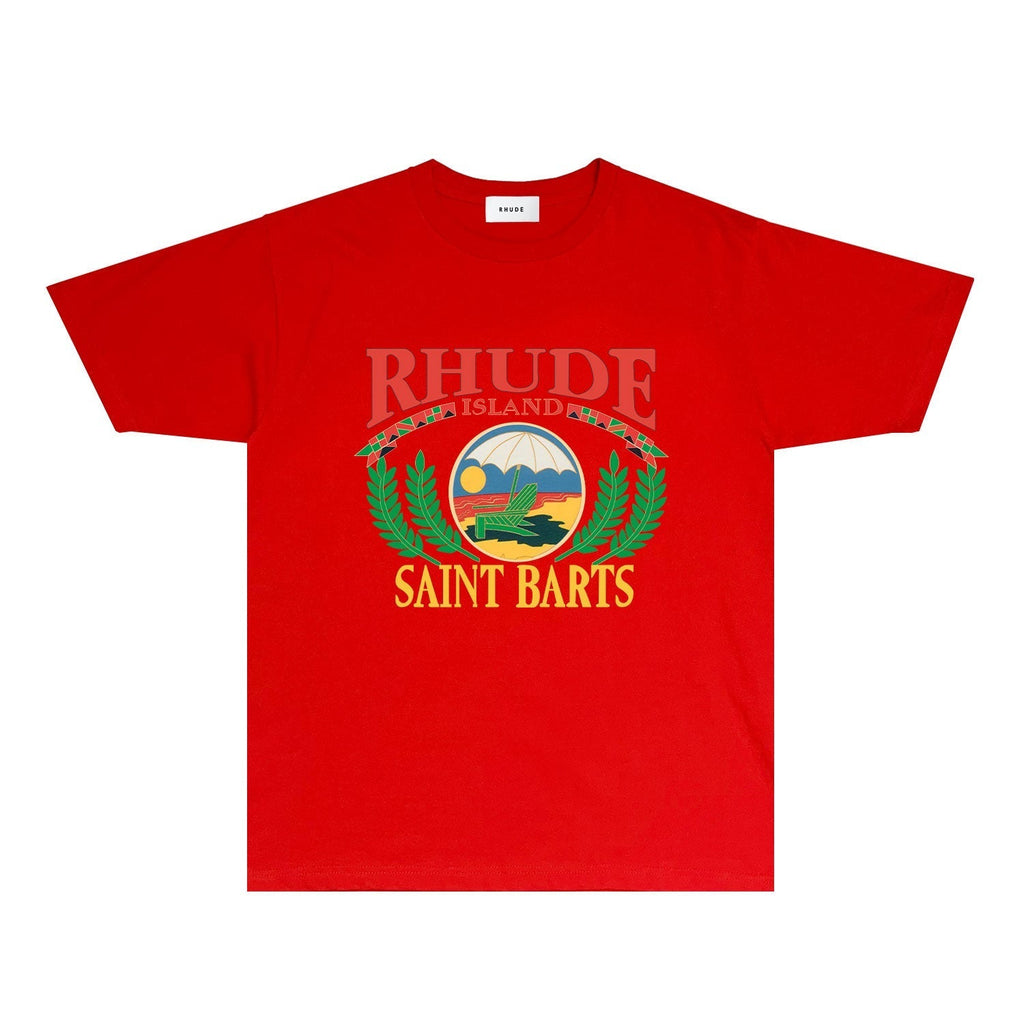 Rhude T-shirts Printed Trendy Pure Cotton
