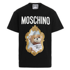 Moschino T-shirt Teddy Bear Photo Pattern Round Neck T-shirt Couple