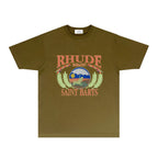 Rhude T-shirts Printed Trendy Pure Cotton