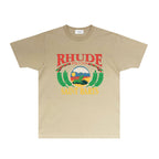 Rhude T-shirts Printed Trendy Pure Cotton