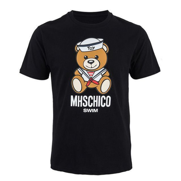 Moschino T-shirt Teddy Bear Mickey Mouse Printed T-shirt Men And Women