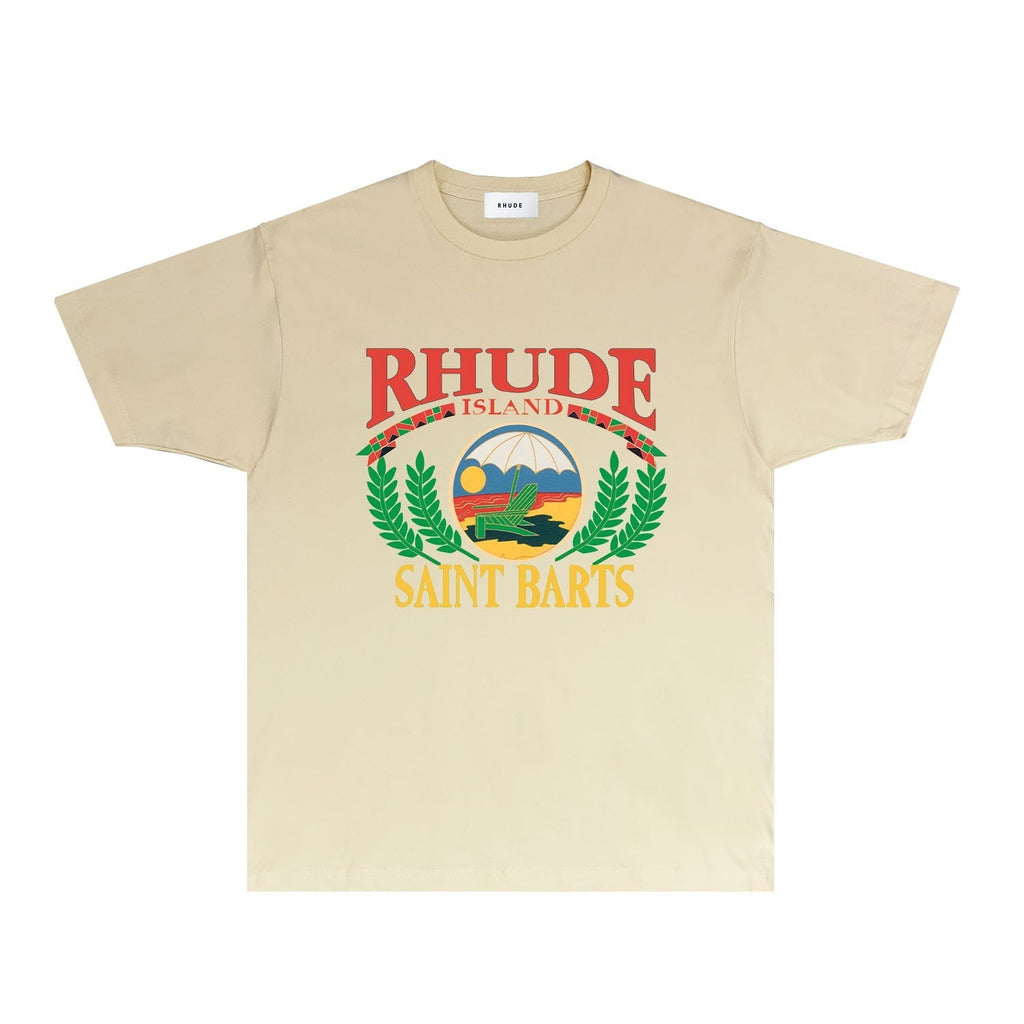 Rhude T-shirts Printed Trendy Pure Cotton