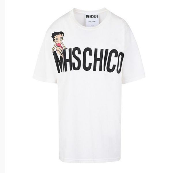 Moschino T-shirt Teddy Bear Mickey Mouse Printed T-shirt Men And Women