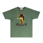Rhude T-shirts Printed Trendy Pure Cotton