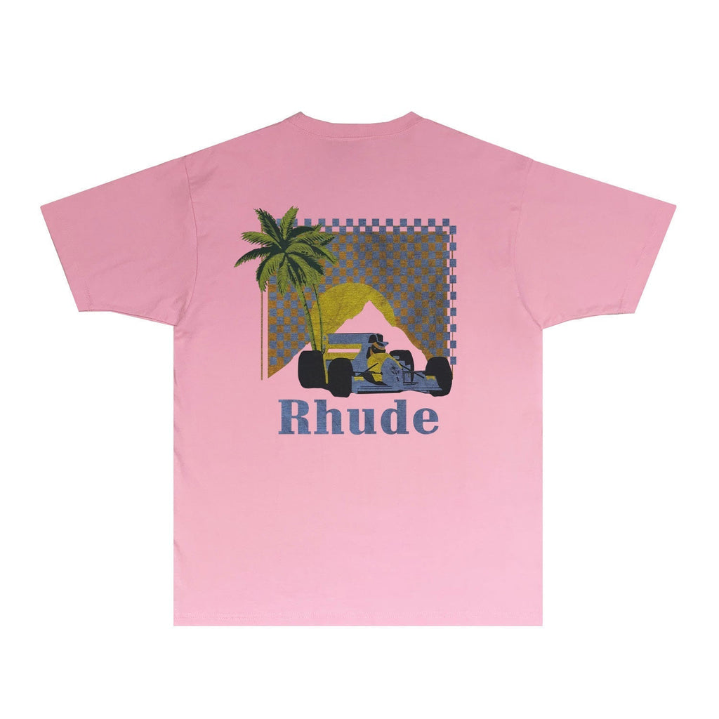 Rhude T-shirts Printed Trendy Pure Cotton