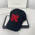 Palm Angels hats flame alphabet palm tree embroidered distressed baseball cap
