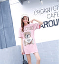 Moschino T-shirt T-shirt Dress Loose Cotton Embroidered Letter Dress