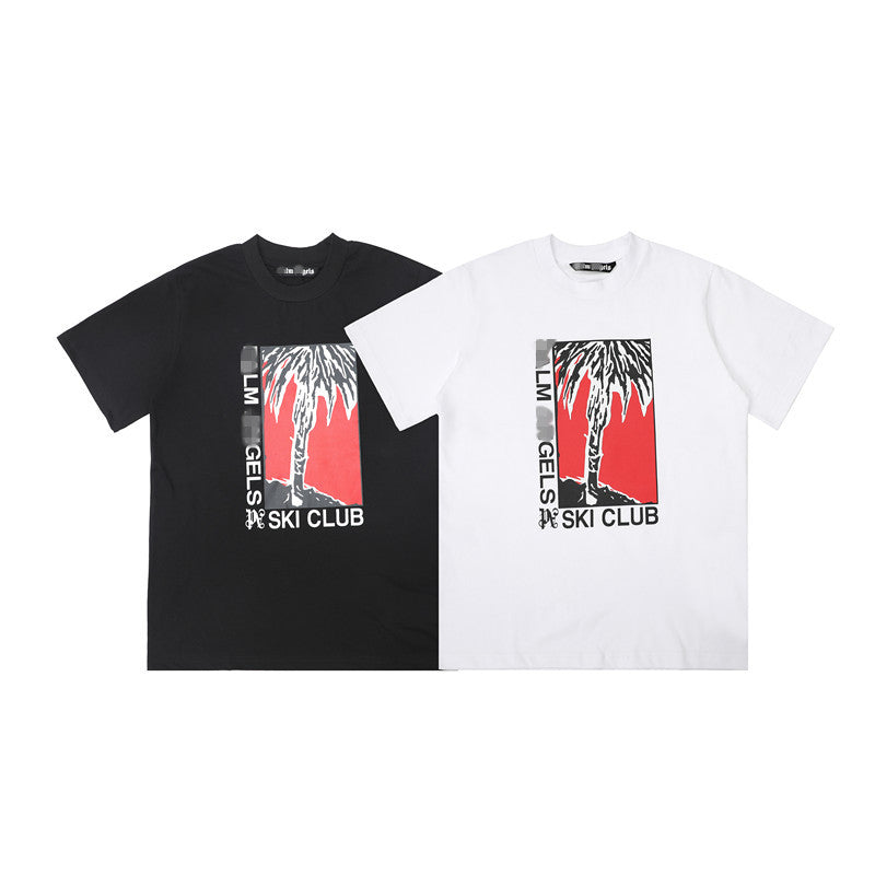 Palm Angels T-shirt Angel Alphabet Slogan Short Palm Sleeve T-shirt