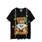 Moschino T-shirt Teddy Bear Pattern Quick-Drying Loose Short Sleeve