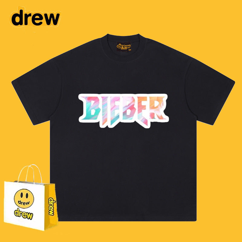 Drew T-shirts Smiley Printed Short Sleeve