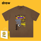 Drew T-shirts Short Sleeve Graffiti Printing