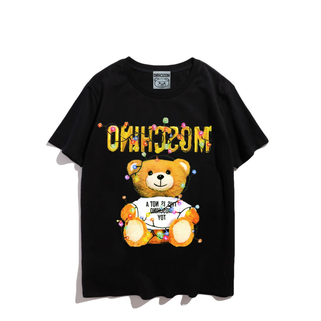 Moschino T-shirt Bear Printed Short-Sleeved T-shirt Couple Wear