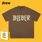 Drew T-shirts Loose Heavy Bieber