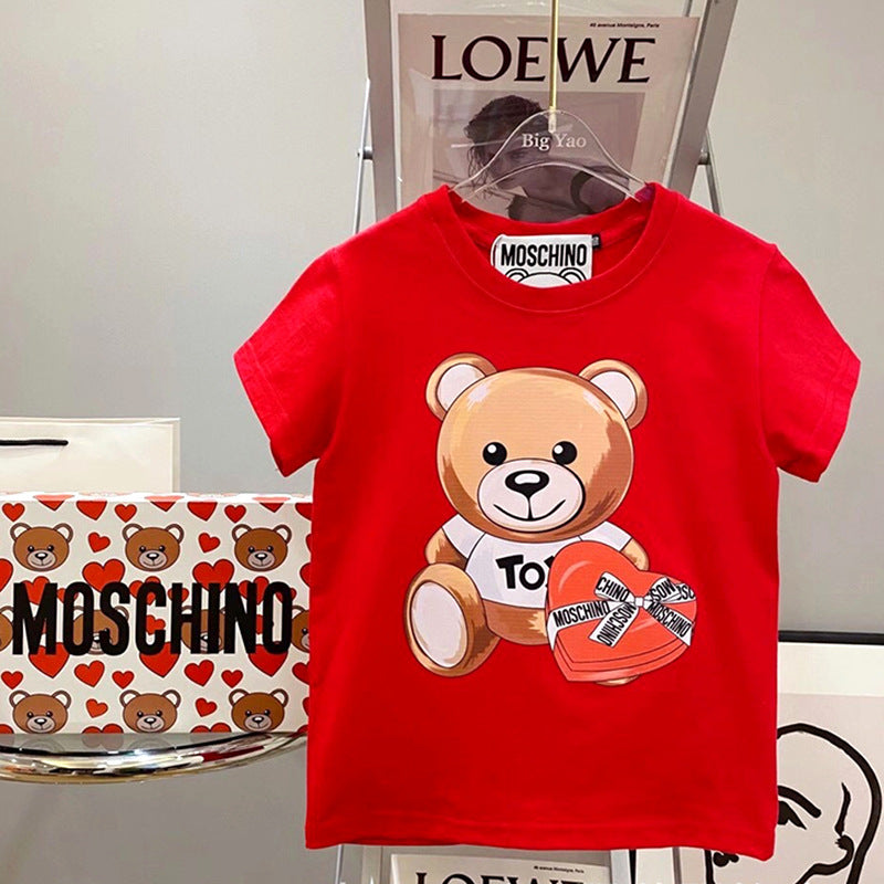 Moschino T-shirt Bear Short-Sleeved T-shirt For Men And Women