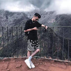 Askyurself Pant Loose Drawstring Shorts Cropped Pants