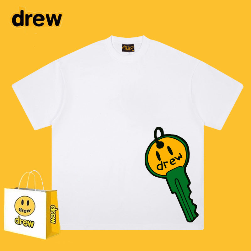Drew T-shirts Key Smiley Face Printing