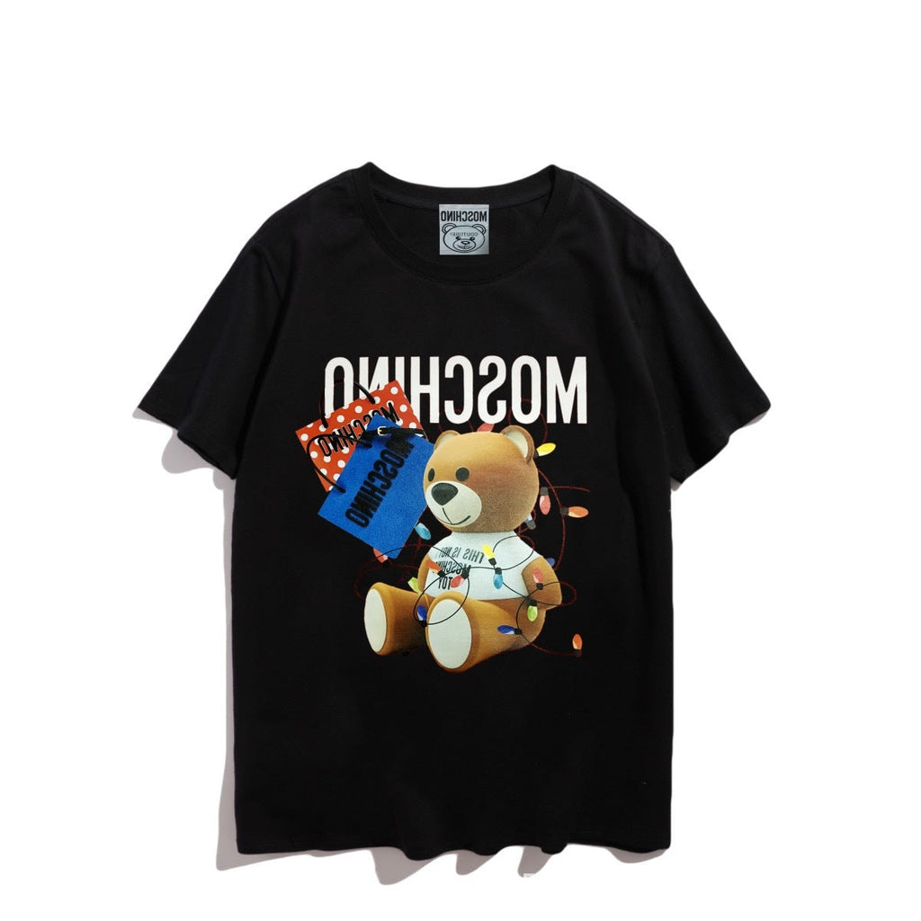 Moschino T-shirt Bear Printed Short-Sleeved T-shirt Couple Wear